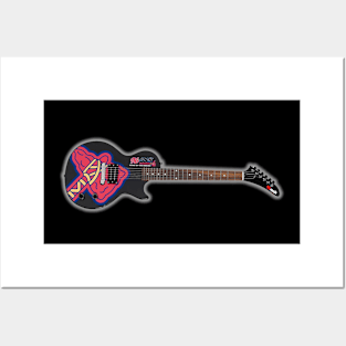 WKLS 96 Rock Atlanta Tomahawk Braves Guitar Posters and Art